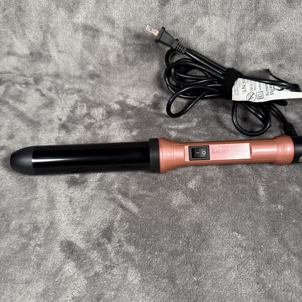 Almost Famous 1.25” Curling Wand Pink Martini Tested/Working Tourmaline Ceramic